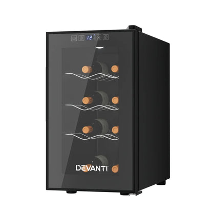 Devanti Wine Fridge Cooler 8 Bottles - Mekamart Australia