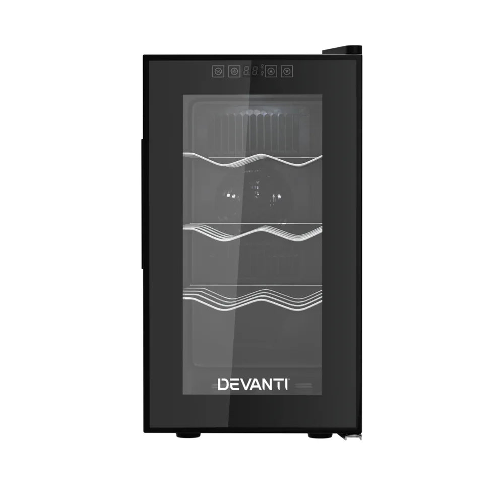 Devanti Wine Fridge Cooler 8 Bottles - Mekamart Australia