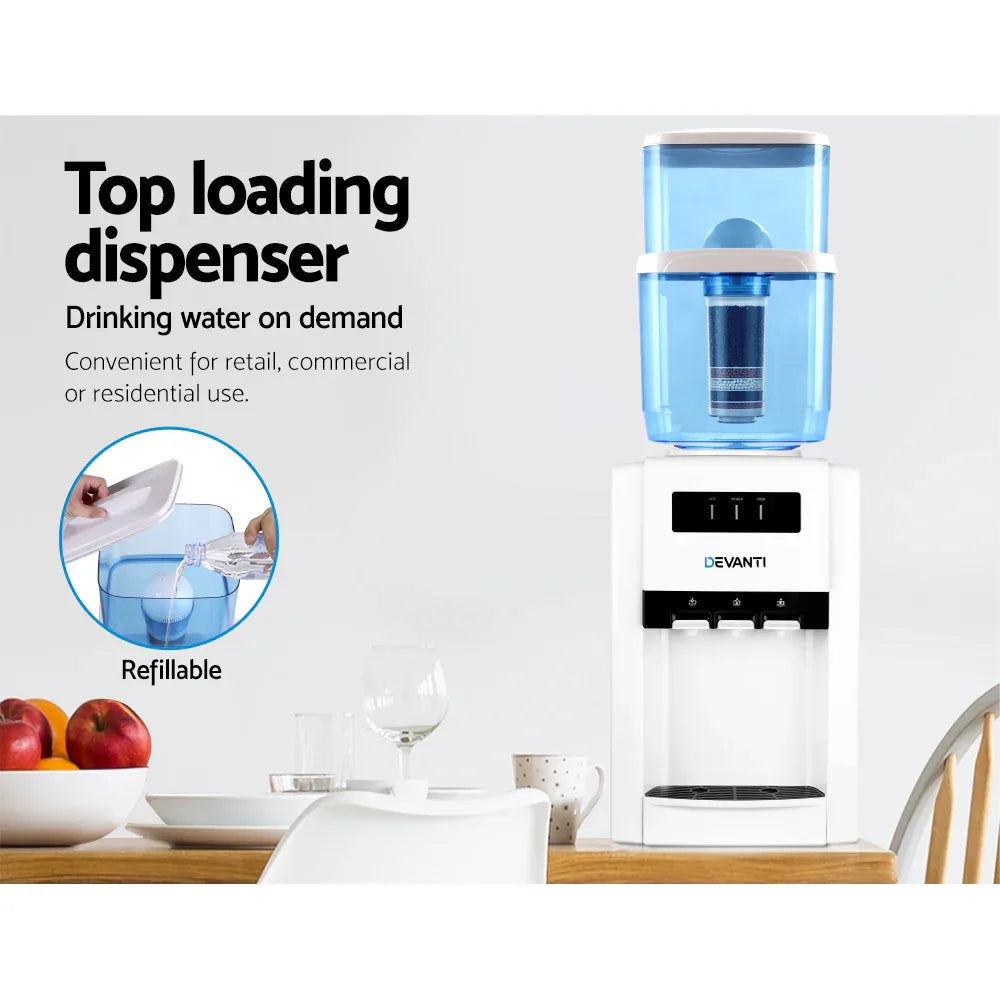 Devanti Water Cooler Dispenser Bench Top 22L - Mekamart Australia