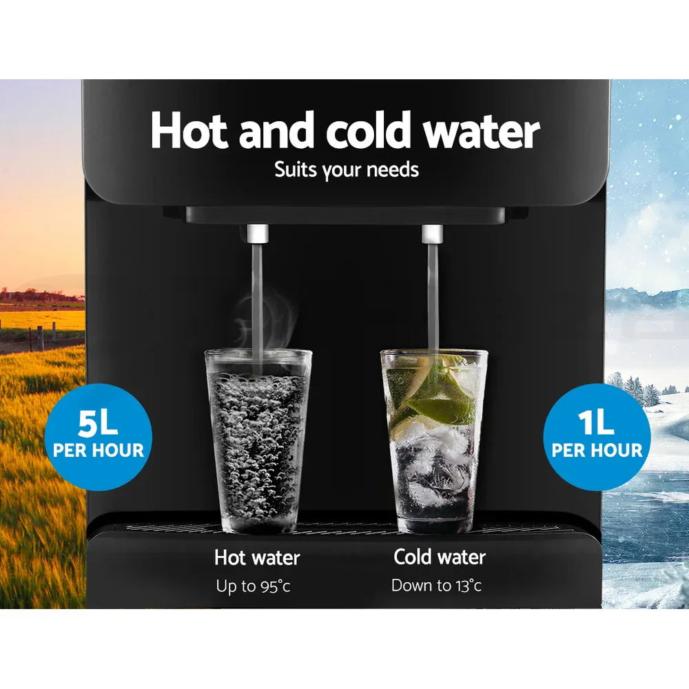 Devanti Water Cooler Dispenser Stand 22L Bottle Black w/2 Filter - Mekamart Australia