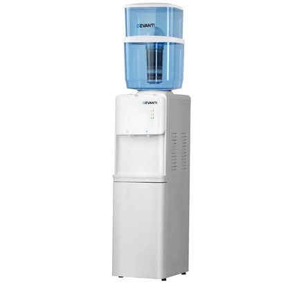 Devanti Water Cooler Dispenser Stand 22L Bottle White - Mekamart Australia