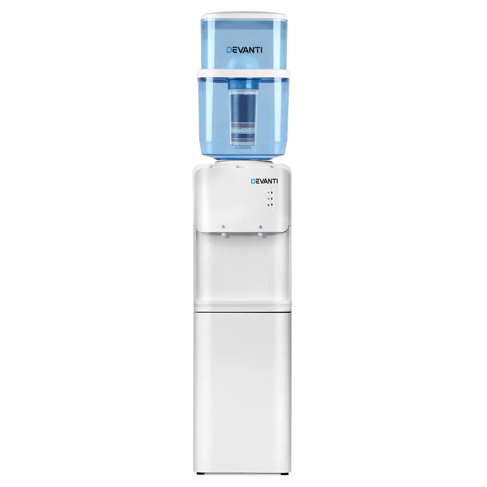 Devanti Water Cooler Dispenser Stand 22L Bottle White - Mekamart Australia