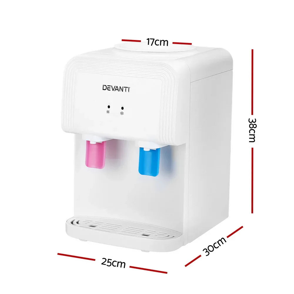 Devanti Water Cooler Dispenser Bench Top White - Mekamart Australia