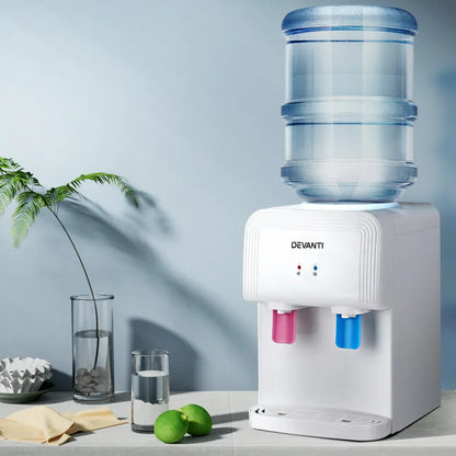 Devanti Water Cooler Dispenser Bench Top White - Mekamart Australia