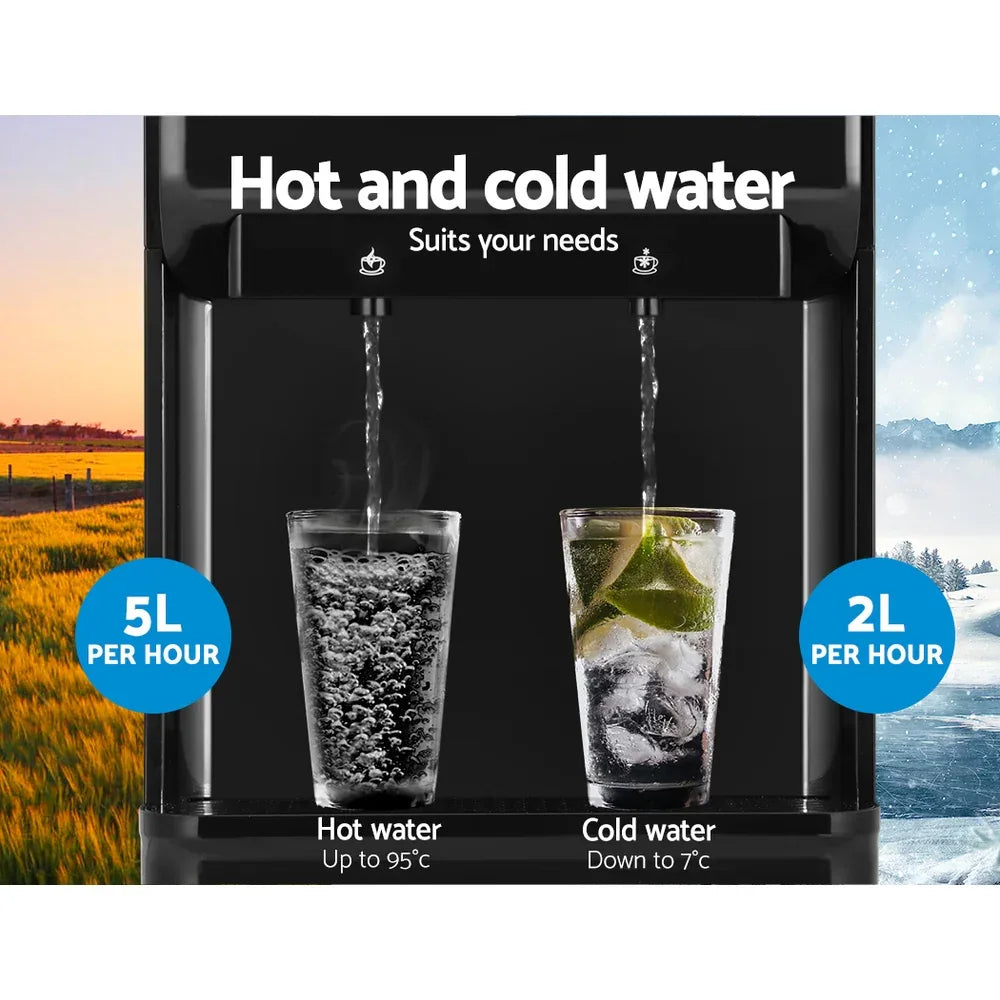 Devanti Water Cooler Dispenser Bench Top Black - Mekamart Australia