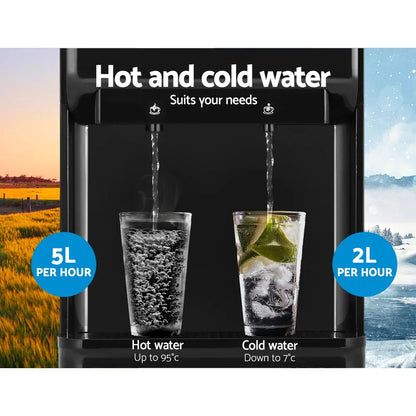 Devanti Water Cooler Dispenser Bench Top Black - Mekamart Australia