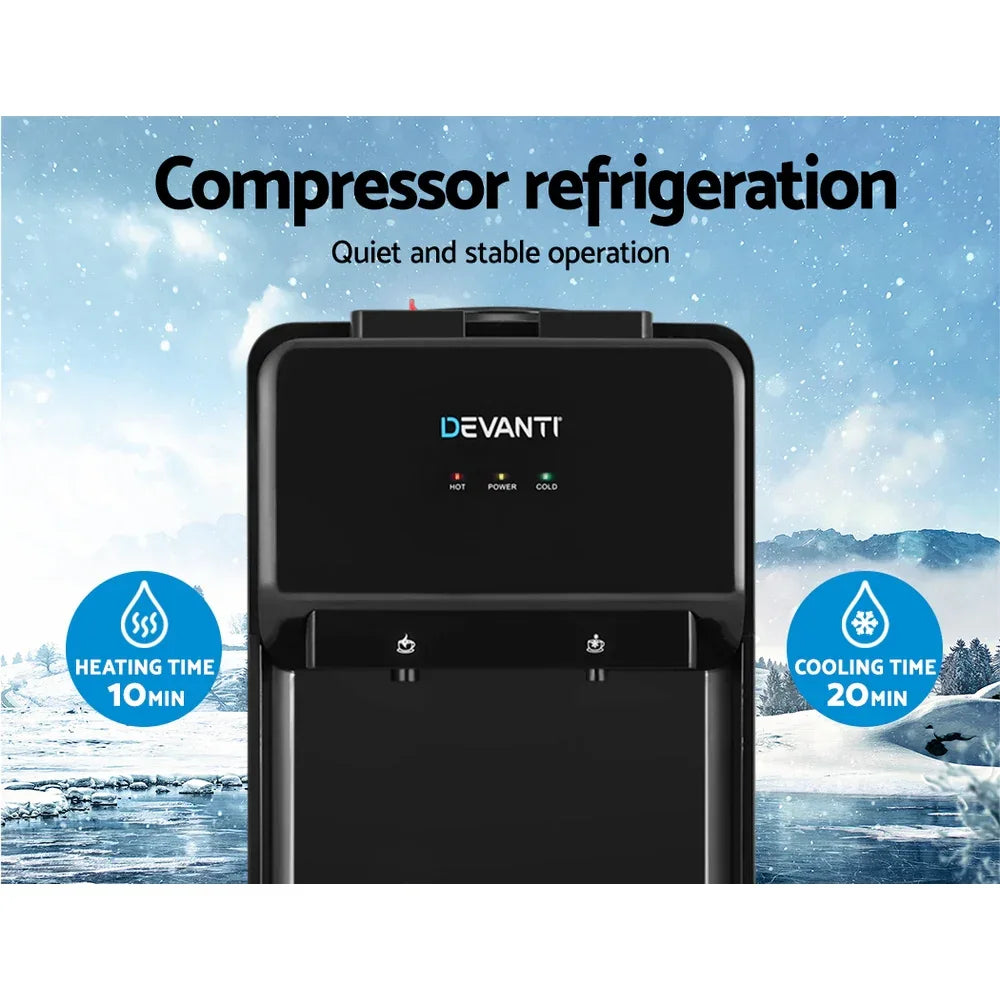 Devanti Water Cooler Dispenser Bench Top Black - Mekamart Australia