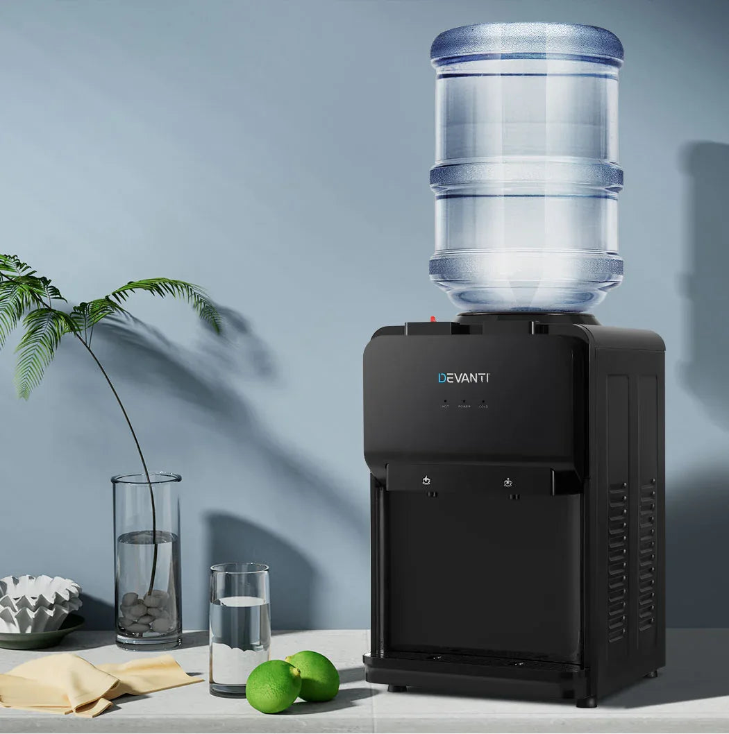 Devanti Water Cooler Dispenser Bench Top Black - Mekamart Australia