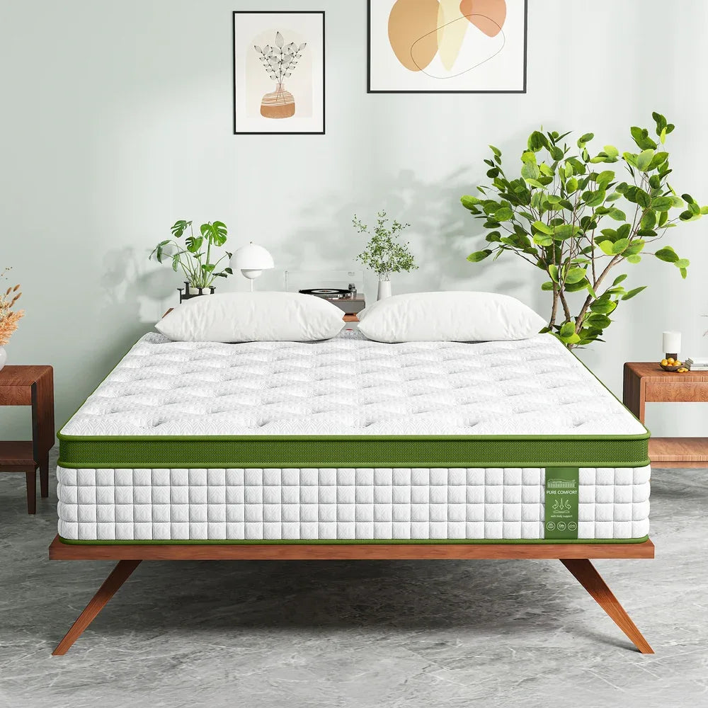 BedStory King Single 30cm Hybrid Mattress Cooling Gel Memory Foam 5 Zone Pocket Spring Bed Temperature Regulating - Mekamart Australia