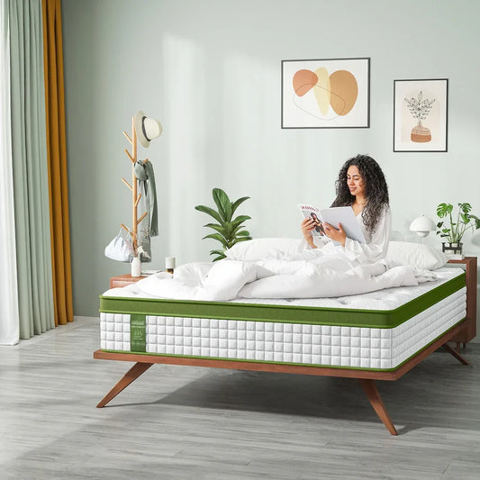 BedStory Queen 30cm Hybrid Mattress Cooling Gel Memory Foam 5 Zone Pocket Spring Bed Temperature Regulating - Mekamart Australia
