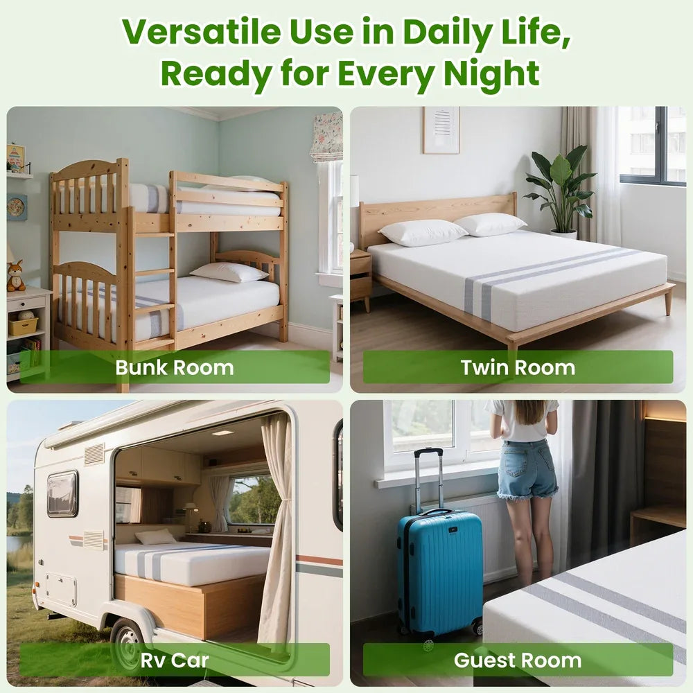 BedStory King Memory Foam Mattress 25cm Cooling Gel Foam Mattress in a Box Medium Feel - Mekamart Australia