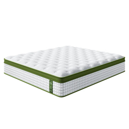BedStory 34cm King Latex Hybrid Mattress Medium Firm - 5 Zone Pocket Spring Bed for Pressure Relief Motion Isolation - Mekamart Australia