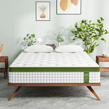 BedStory 34cm King Latex Hybrid Mattress Medium Firm - 5 Zone Pocket Spring Bed for Pressure Relief Motion Isolation - Mekamart Australia