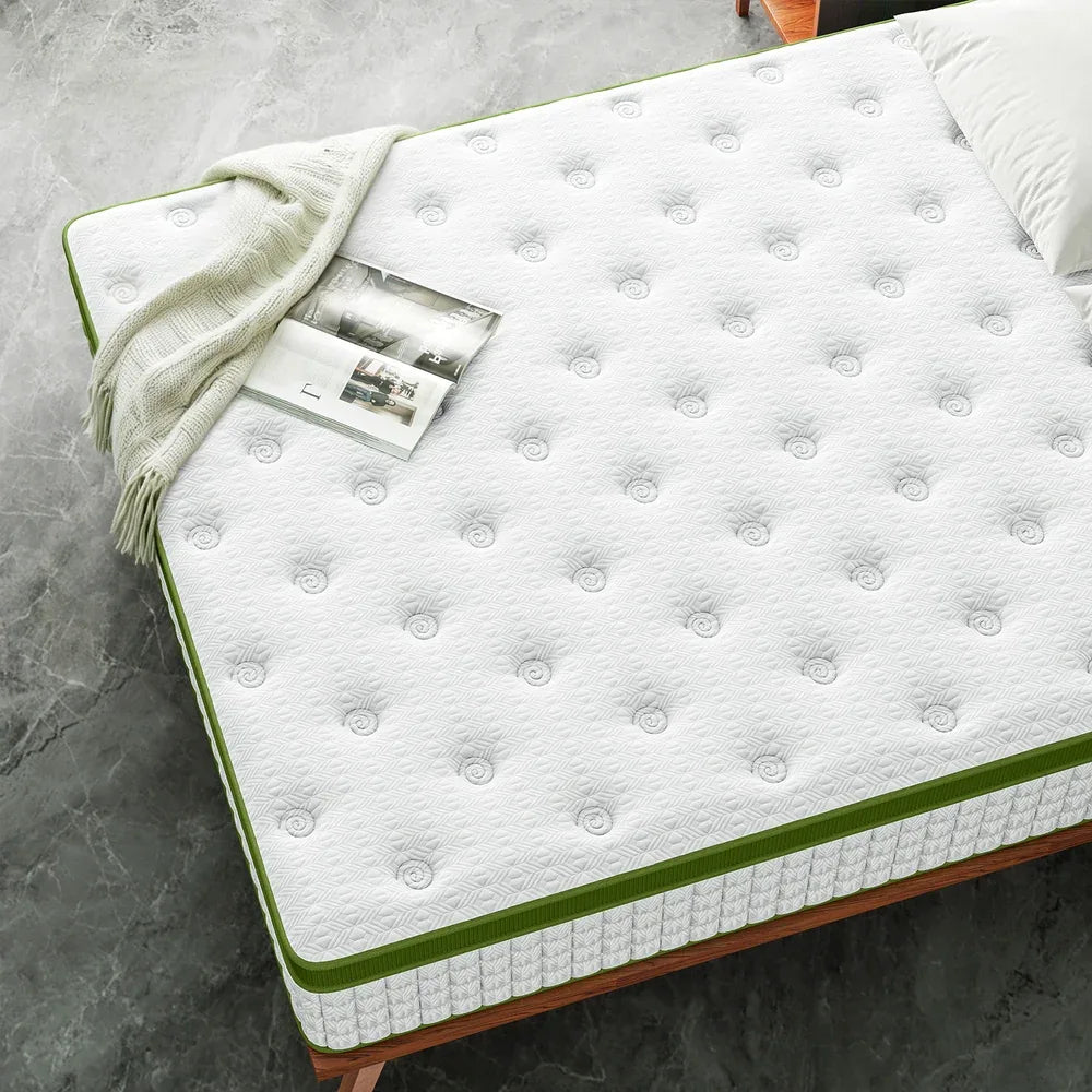 BedStory 34cm King Latex Hybrid Mattress Medium Firm - 5 Zone Pocket Spring Bed for Pressure Relief Motion Isolation - Mekamart Australia