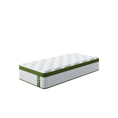 BedStory 34cm Single Latex Hybrid Mattress Medium Firm - 5 Zone Pocket Spring Bed for Pressure Relief Motion Isolation - Mekamart Australia