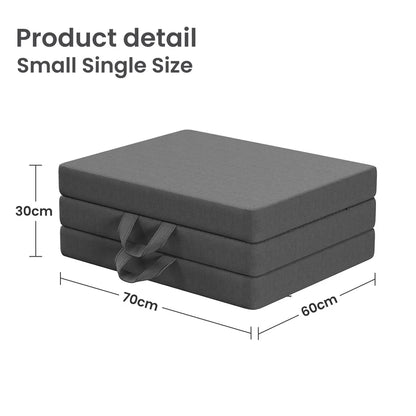 BedStory Folding Mattress Small Single Trifold Mattress with Firm Support Foam Washable Cover 10cm - Mekamart Australia